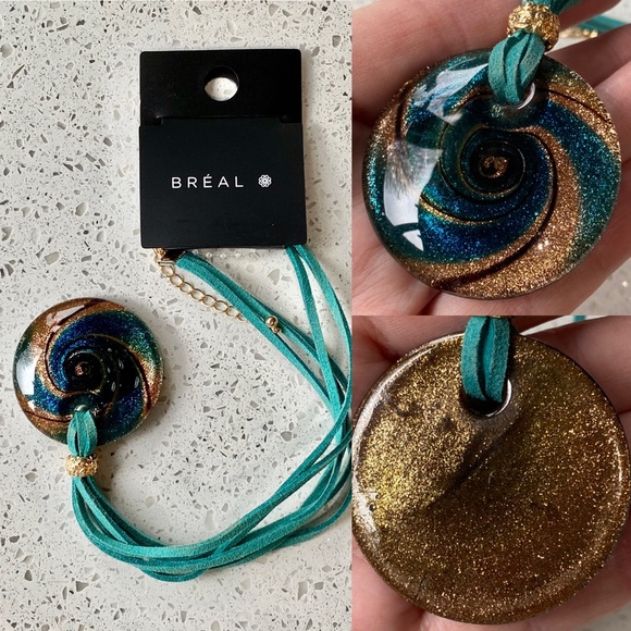 BRAND NEW Breal leather pendant necklace 249 - Picture 4 of 5